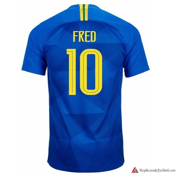 Camiseta Seleccion Brasil Segunda equipación Fred 2018 Azul